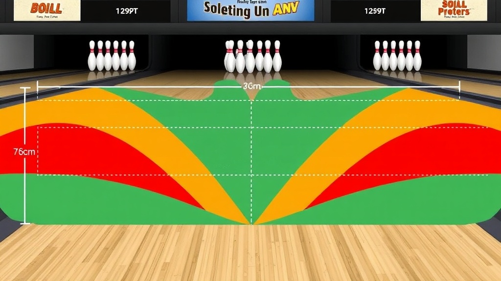 볼링 레인에 도포된 오일의 길이와 분포를 나타낸 패턴 도표